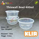 Thinwall Klir Bowl 400ml 25pcs