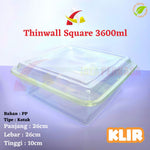 Thinwall Klir Square 3600ml 25pcs