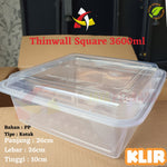 Thinwall Klir Square 3600ml 25pcs