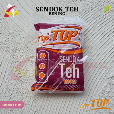 Sendok Teh Bening Tip Top Plastik 100Pcs