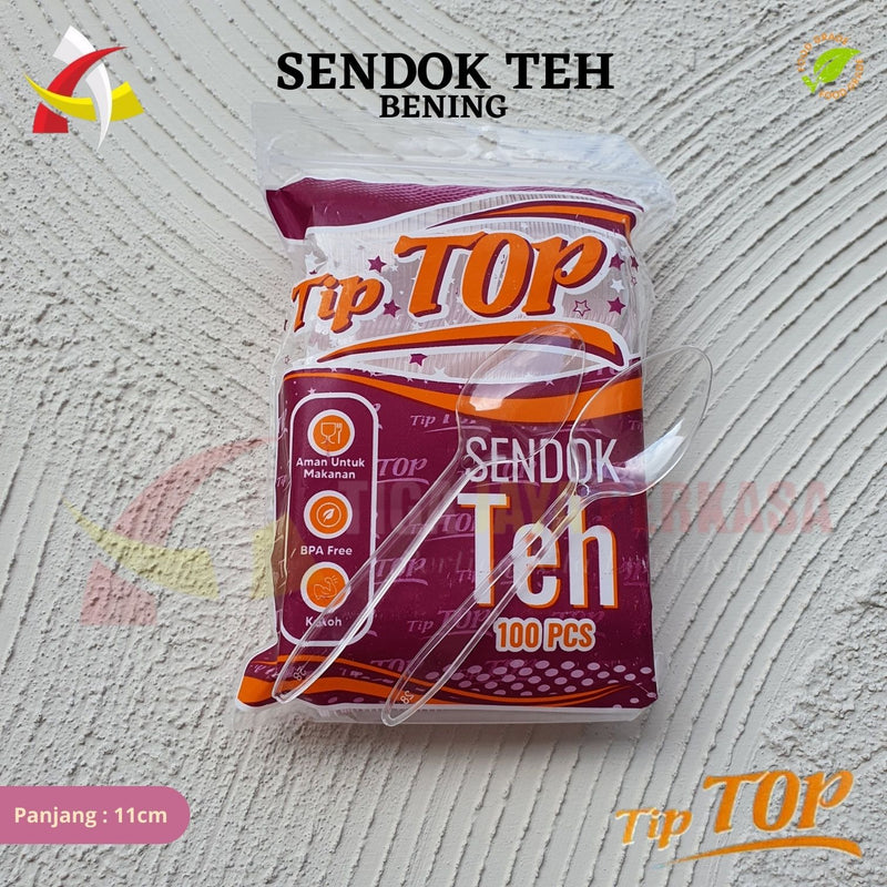 Sendok Teh Bening Tip Top Plastik 100Pcs