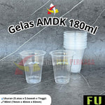 Gelas Plastik AMDK 180ml FU 50pcs