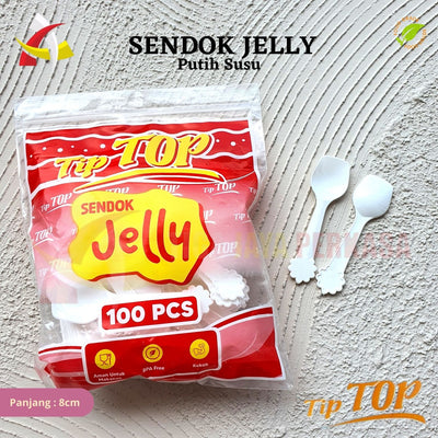 Sendok Jelly Tip Top Putih Susu 100Pcs