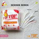 Sendok Bebek Plastik Bening Tip Top 144pcs / Sendok Makan Tebal