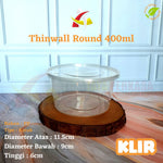 Thinwall Klir Round Bowl 400ml 25pcs