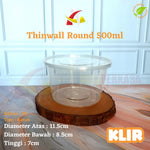 Thinwall Klir Round Bowl 500ml 25pcs