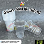 Gelas Plastik AMDK 180ml FU 50pcs