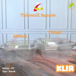 Thinwall Klir Square 750ml 25pcs