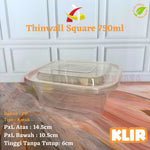 Thinwall Klir Square 750ml 25pcs