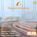 Thinwall Klir Oval 450ml 25pcs