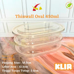Thinwall Klir Oval 450ml 25pcs