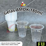 Gelas Plastik AMDK 180ml FU 50pcs