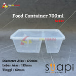 Food Container Suapi 700ml Sekat 50pcs