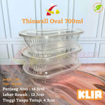 Thinwall Klir Oval 700ml 25pcs