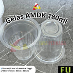 Gelas Plastik AMDK 180ml FU 50pcs