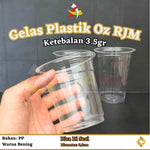 Gelas Plastik 12oz 14oz 16oz 3.5gr RJM 50pcs