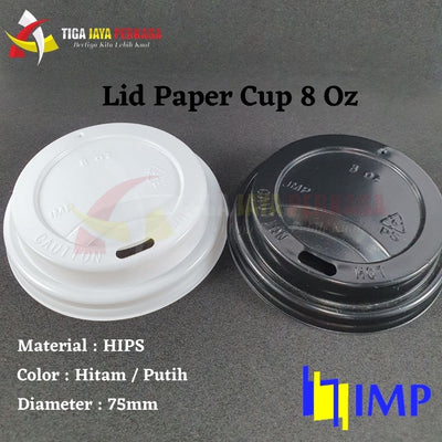 Tutup Paper Cup 8oz 50 Pcs