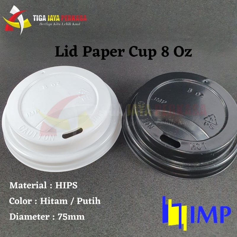 Tutup Paper Cup 8oz 50 Pcs
