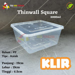 Thinwall Klir Square 2000ml 25pcs