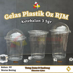 Gelas Plastik 12oz 14oz 16oz 3.5gr RJM 50pcs