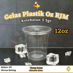 Gelas Plastik 12oz 14oz 16oz 3.5gr RJM 50pcs