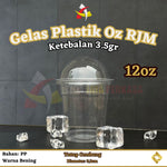 Gelas Plastik 12oz 14oz 16oz 3.5gr RJM 50pcs