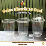 Gelas Cup Oval 16oz 7gr RJM + Tutup 50Pcs