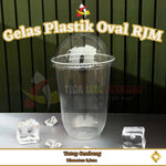 Gelas Cup Oval 16oz 7gr RJM + Tutup 50Pcs