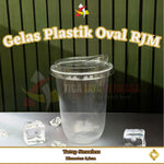 Gelas Cup Oval 16oz 7gr RJM + Tutup 50Pcs