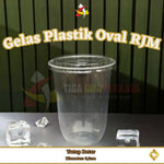 Gelas Cup Oval 16oz 7gr RJM + Tutup 50Pcs