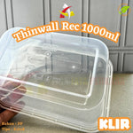 Thinwall Rectangle 1000ml Klir 25pcs