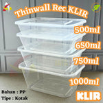 Thinwall Rectangle 650ml Klir 25pcs