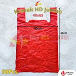 Kantong Kresek Jumbo Uk40 Kresek laundry 40x65 Merah Putih 50pcs