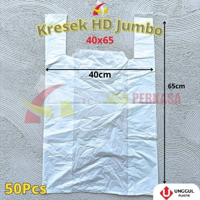 Kantong Kresek Jumbo Uk40 Kresek laundry 40x65 Merah Putih 50pcs