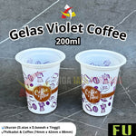 Gelas Plastik Bola-Bola & Violet 200ml 50pcs