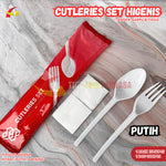 Sendok Garpu Set Plastik Sekali Pakai Higenis Refan 50pcs