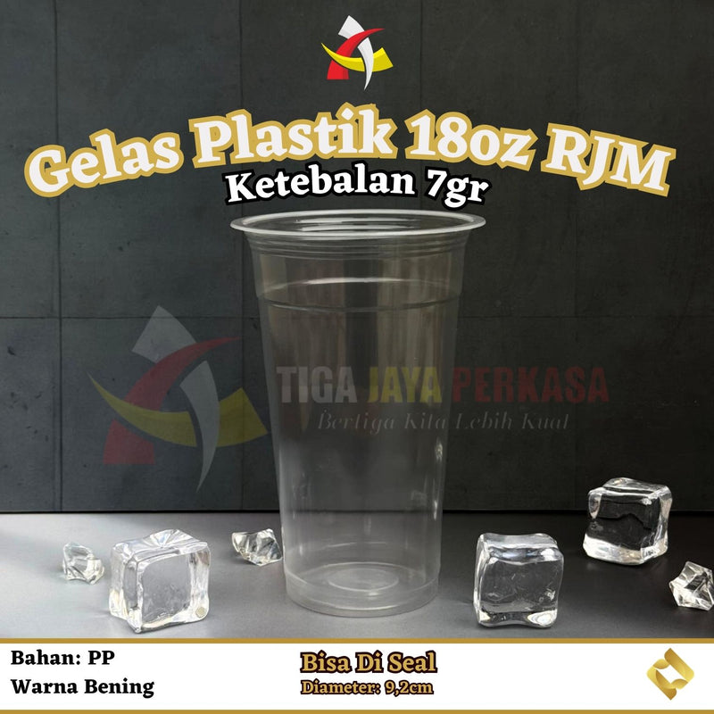 Gelas Plastik 18oz 7gr RJM 50pcs