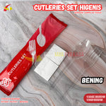Sendok Garpu Set Plastik Sekali Pakai Higenis Refan 50pcs