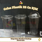 Gelas Plastik 22oz RJM + Tutup 50pcs