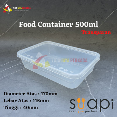 Food Container 500ml Suapi Transparan 50pcs