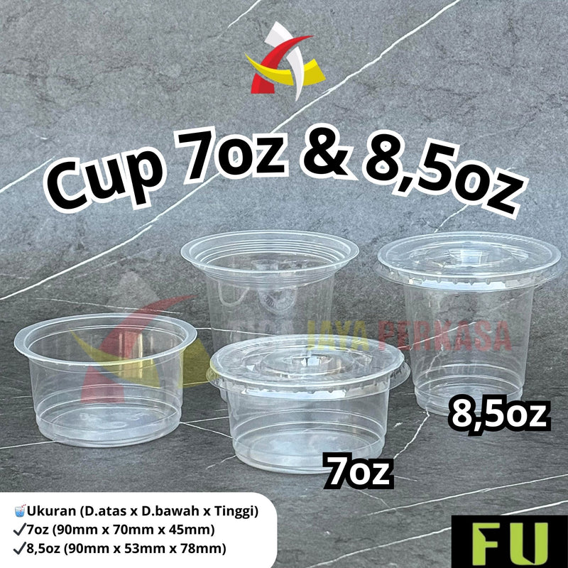 Gelas Plastik 7oz 8,5oz FU 50pcs