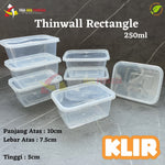 Thinwall KLIR Rectangle 250ml 25pcs