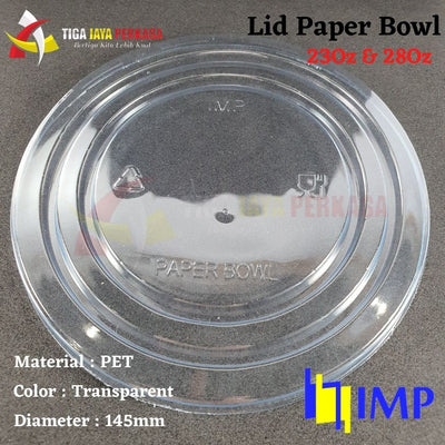 Lid Paper Bowl Besar 650ml 800ml IMP 25Pcs