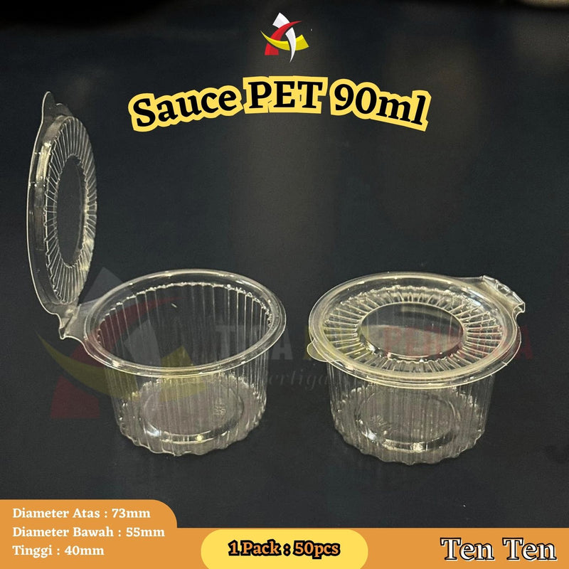 Sauce Cup PET 90ml Ten Ten 50pcs