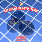 Lid Gelas Aqua 75mm 50pcs