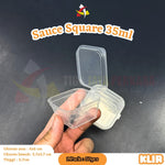 Sauce Container 35ml Square Klir 50pcs