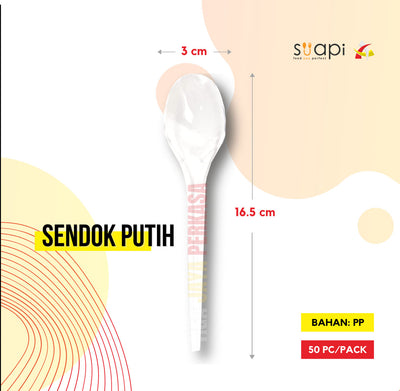 Sendok Suapi Putih 100 Pcs