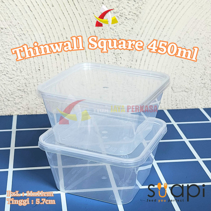 Thinwall Square 450ml SUAPI 25pcs