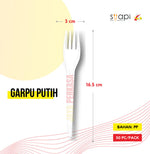 Garpu Makan Suapi Putih 100 Pcs
