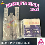 Kantong Kresek Bening PEX Bawang Saola 15x33